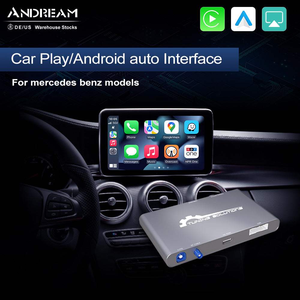 Andream Wireless CarPlay Android Auto MMI Interface Adapter Prime Retrofit Tuning Solutions Compatibile per BMW Serie 1-7 X1-X7 Mini I3 Z4 I8