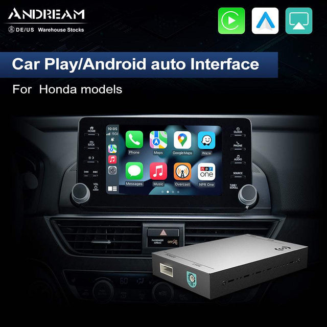 Andream Wireless Carplay Android Auto MMI Prime Retrofit Interface Module Box For Honda Judai Accord INSPIRE 2018-2021 USB Adapter.