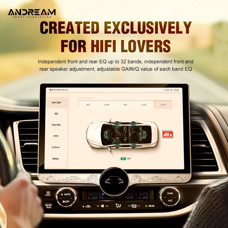 Andream Qualcomm 8 2K DTS Mark Pure Digital DSP Amplifier Optical Fiber & Coaxial Car Radio Stereo Intelligent Universal Carplay System Multimedia