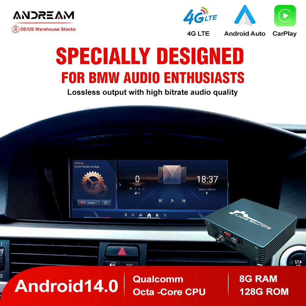 Andream Android Touchscreen Display Upgrade With Fiber Decoder Box For BMW 1 3 5 6 7 Series X1 X3 X5 X6 CIC Systems Carplay Android Auto Navigation