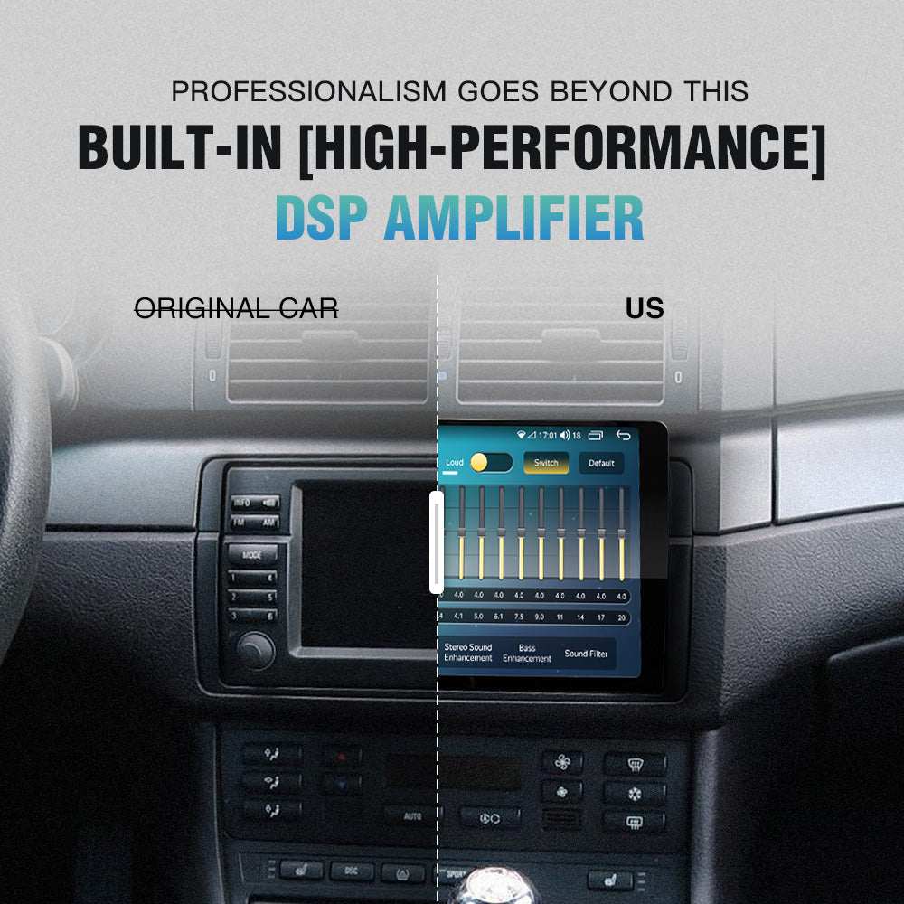 Andream Android 14 Wireless CarPlay Android Auto for BMW E46 325i M3 Sedan Car Stereo Audio Tuning Player