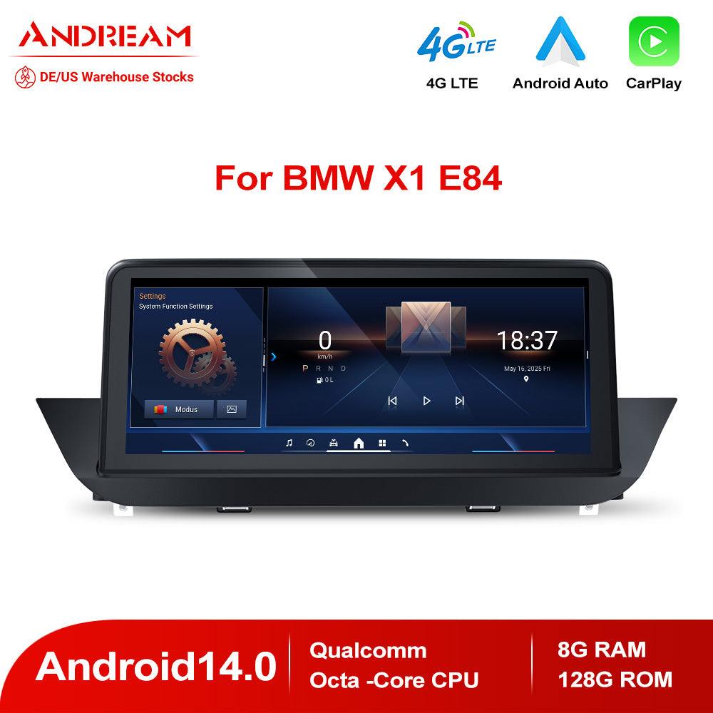 Andream 10.25" Android 14.0 8G+128G Qualcomm Octa-Core Built-in Wifi IPS Car Interface MultiMedia For BMW X1 E84 2009-2015 GPS Navigation Head Unit