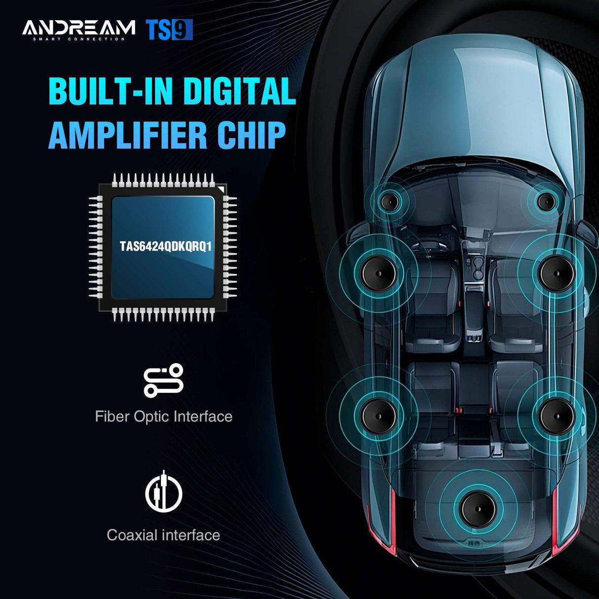 Andream Android14.0 Car Radio Stereo For Ford Focus MK3 MK3.5 2012-2018 Wireless CarPlay Andriod Auto MirrorLink DTS DSP Amplifier Radio Backup Camera