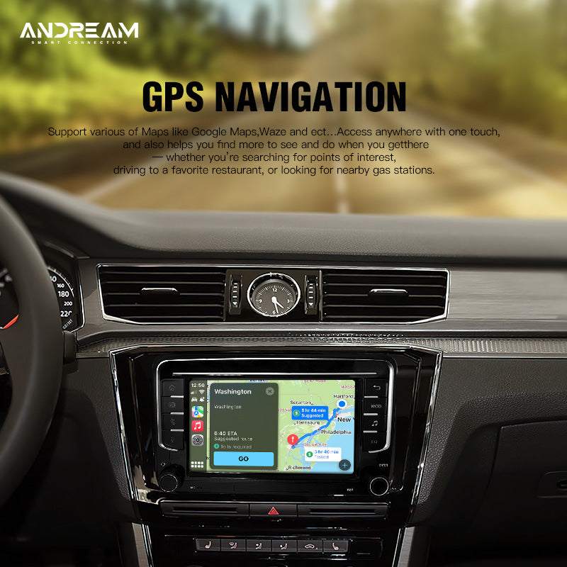 Andream Wireless CarPlay Screen 7" Screen For VW Volkswagen POLO GOLF PASSAT B6 SEAT Leon Skoda JETTA TIGUAN TOURAN Multimedia GPS Player Navigation
