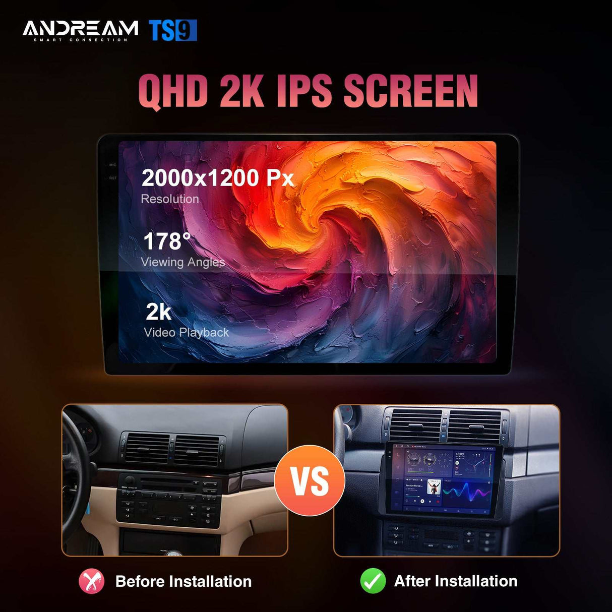 Andream Android 14 For BMW 3 Series 325i M3 Sedan Touring E46 1998-2006 Car Radio Stereo Wireless Carplay Android Auto Tuning Audio Player Vehicles