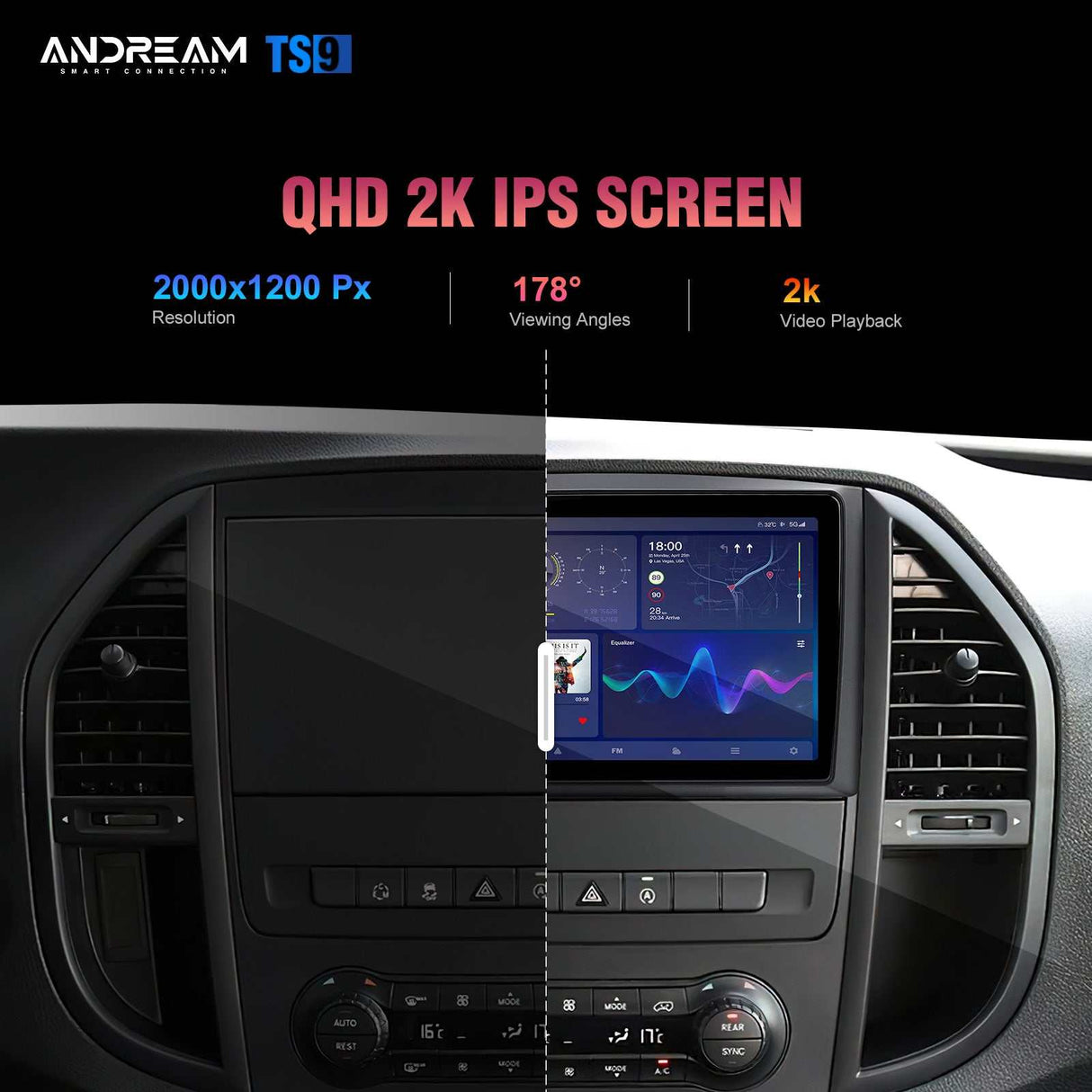 Andream Android Car Radio For Mercedes-Benz Vito Viano W639 B-Class W245 A-Class W169 2004-2014 W906 Sprinter GPS DSP Audio Wireless CarPlay Stereo