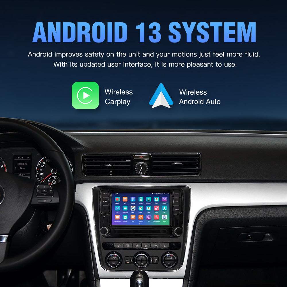 Andream Android 13 7 Inchs Car Radio GPS For VW Volkswagen Skoda Octavia Golf Touran Passat Polo Jetta SEAT Radio Player Universal Carplay Multimedia