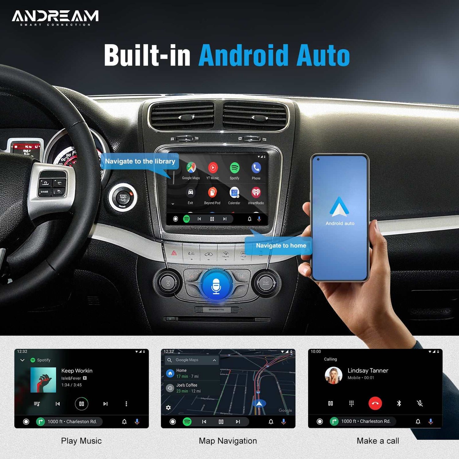 Andream Wireless CarPlay Android Auto Integration Adapter For Dodge Maserati Chrysler Fiat MMI Retrofit Kit Interface Upgrade MirrorLink Installation