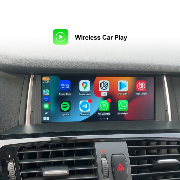 Andream 8.8" Wireless Apple CarPlay Android Auto Multimedia For BMW X3 F25 X4 F26 CIC NBT Touch Screen Wifi Bluetooth GPS Idrive Steering Wheel