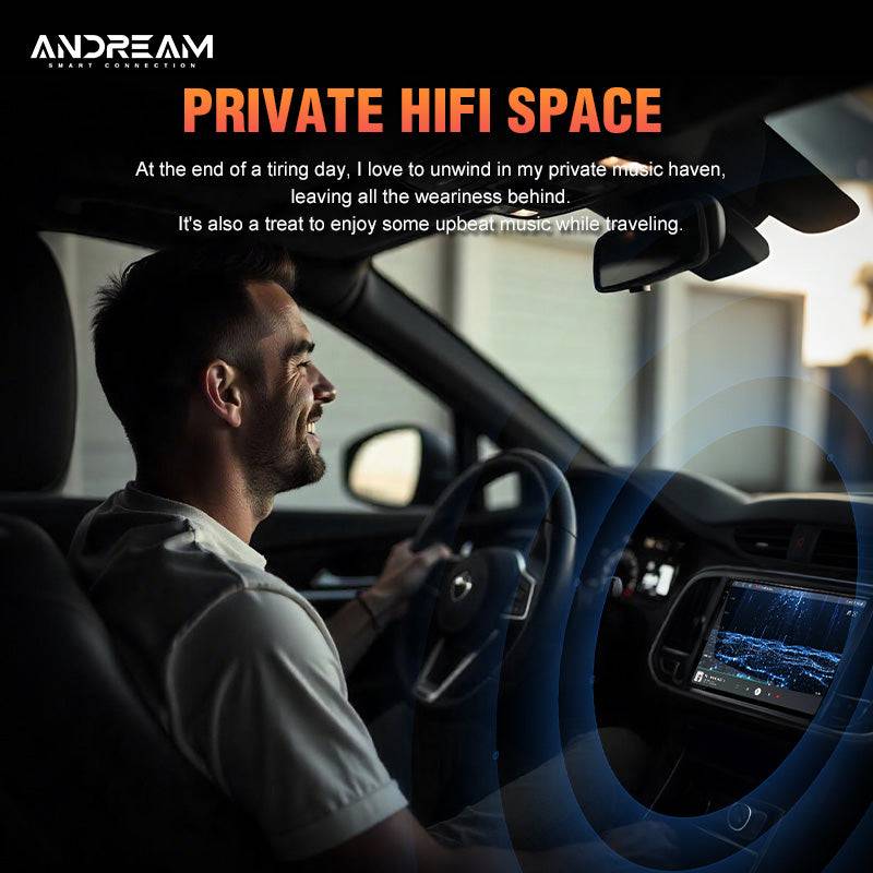 Andream Android 14.0 2K Top Sound Quality Certified DTS Pure Digital DSP Amplifier With Optical Fiber Coaxial Car Universal Carplay Screen Upgrade