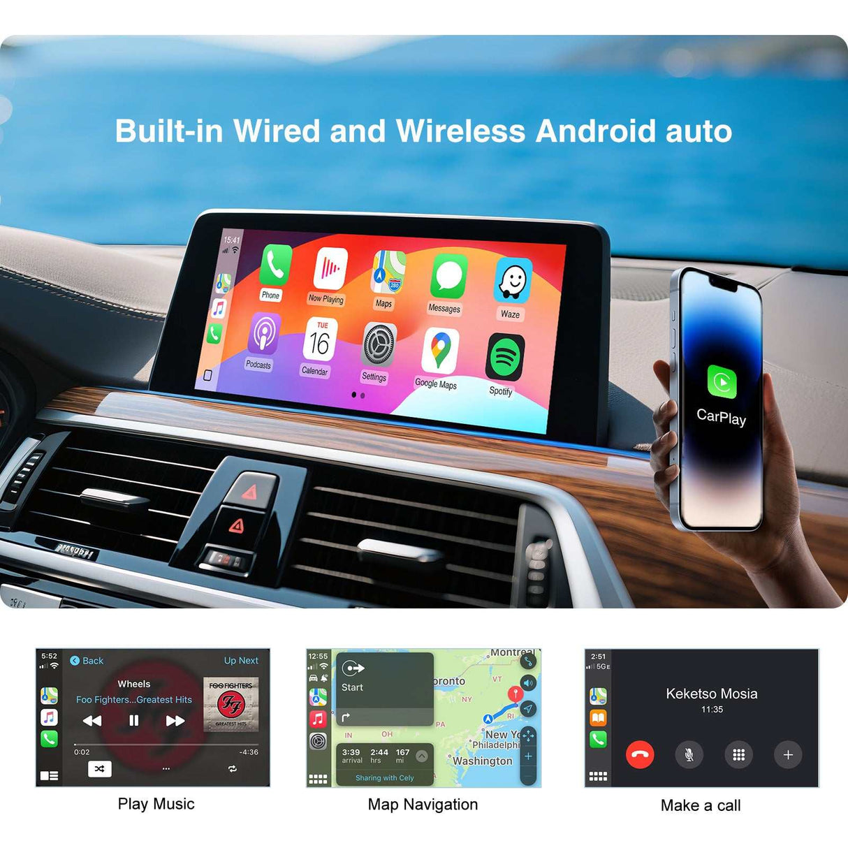 BMW CIC NBT system dedicated wireless CarPlay Android car box suitable for BMW 1 2 3 4 5 6 7 series X3 X4 X5 X6 MINI GPS navigation