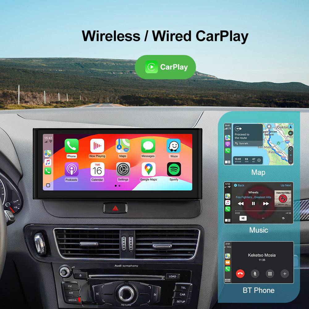 Andream Apple Carplay Android Auto Interface Automotive Manufacturer For Audi A3 A4 A5 A6 A7 A8 Q3 Q5 2009-2018 Car Radio Stereo Multimedia Car DVD