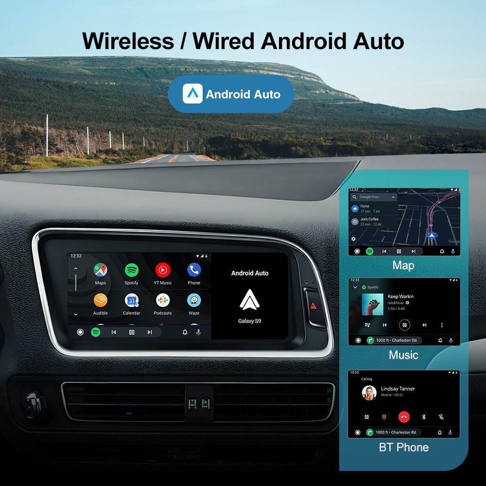 Andream 8.8 Inch Carplay Android Auto Interface For Audi A4 A5 S4 S5 RS4 RS5 Q5 2009-2018 Upgrade Car Radio GPS Navi Multimedia DVD Linux Screen