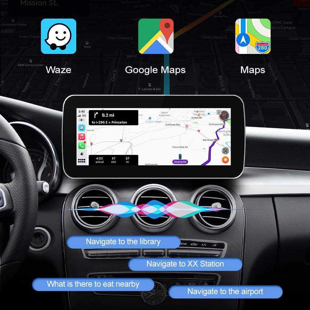 Andream Wireless Carplay Android Auto Linux Touchscreen For Mercedes Benz B C E-Class GLE GLC GLK NTG4.0/NTG4.5/NTG5.0 Google Multimedia Stereo Radio