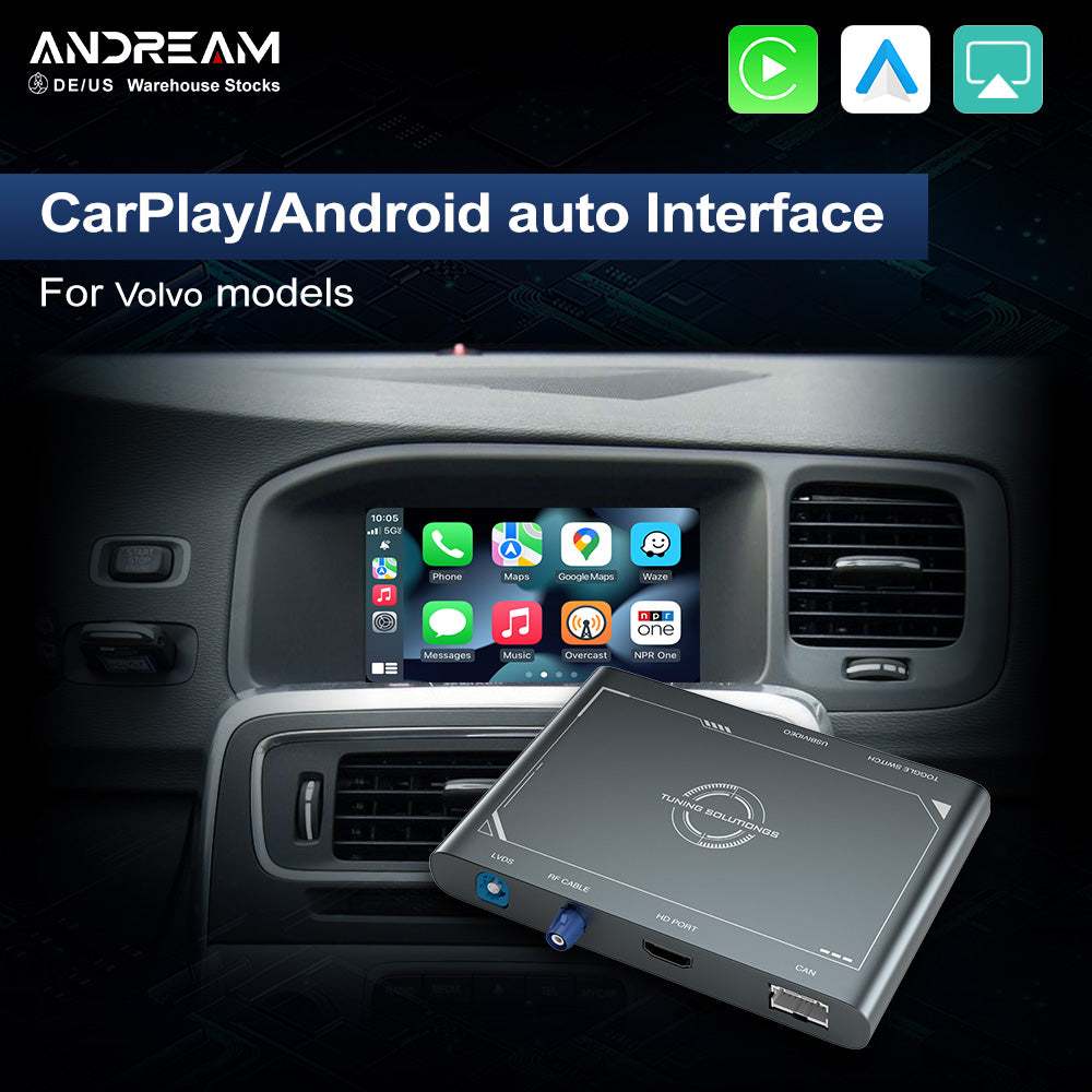 Andream Wireless Carplay OEM Adapter Dongle Car Box Android Auto Interface Module For Volvo XC60 XC70 XC90 S60 S80 S90 V60 V70