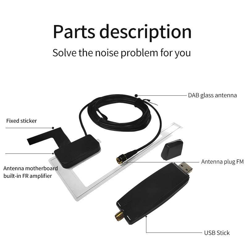 Andream Car DAB+ Tuner/Box for Android Car DVD USB Digital Audio Broadcasting Receiver with Antenna Works for Europe android.