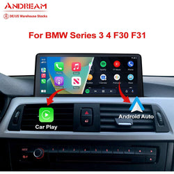 Andream 10.25"/8.8" Wireless Apple CarPlay Android Auto Multimedia Head Unit For BMW Series3 4 F30 F31 F34 F32 F33 F36 F80 GPS Navigation Stereo