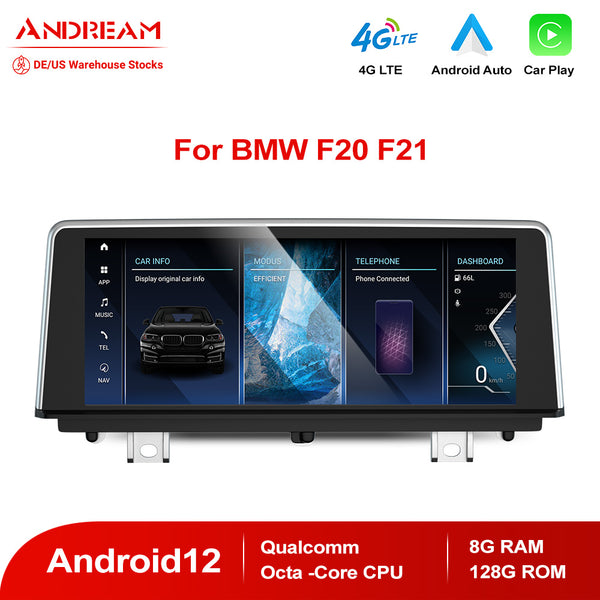 Andream 8.8" Android 12.0 8G+128G Qualcomm Octa-Core Built-in 4G-LTE GPS Navigation MultiMedia For BMW Series 1 2 F20 F21 2011-2017 Screen Upgrade