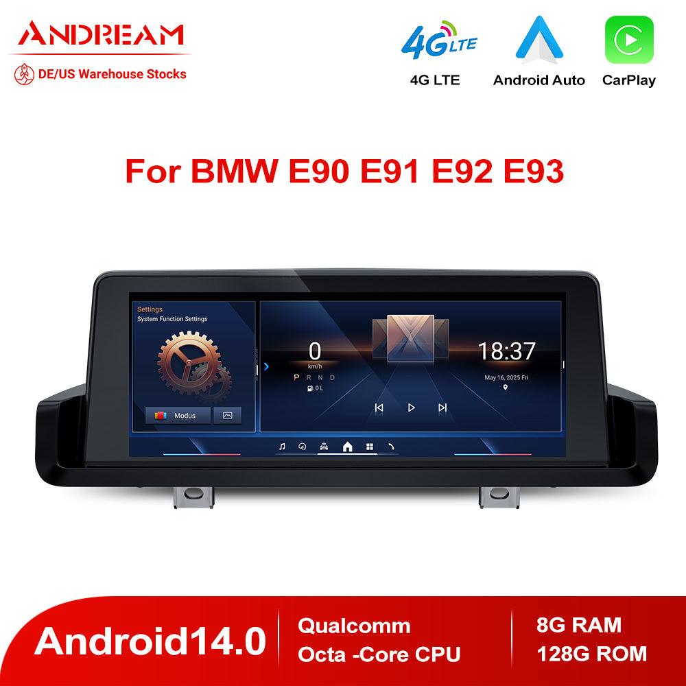 Andream 8.8'' 10.25'' Android 14.0 Qualcomm 8-core 8G+128G 4G-LTE GPS Radio Player Navigation For BMW 3 Series E90 E91 E92 E93 Smart Navigation