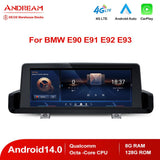 Andream 8.8'' 10.25'' Android 14.0 Qualcomm 8-core 8G+128G 4G-LTE GPS Radio Player Navigation For BMW 3 Series E90 E91 E92 E93 Smart Navigation