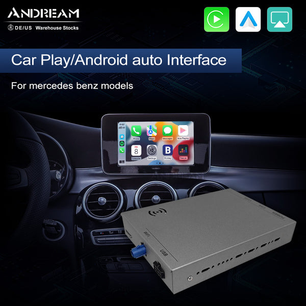 Andream Wireless CarPlay Android Auto MMI Interface Adapter Prime Retrofit For Mercedes Benz NTG 5.5 6.0 Mirror Link Navigation Box Kit GPS Upgrade