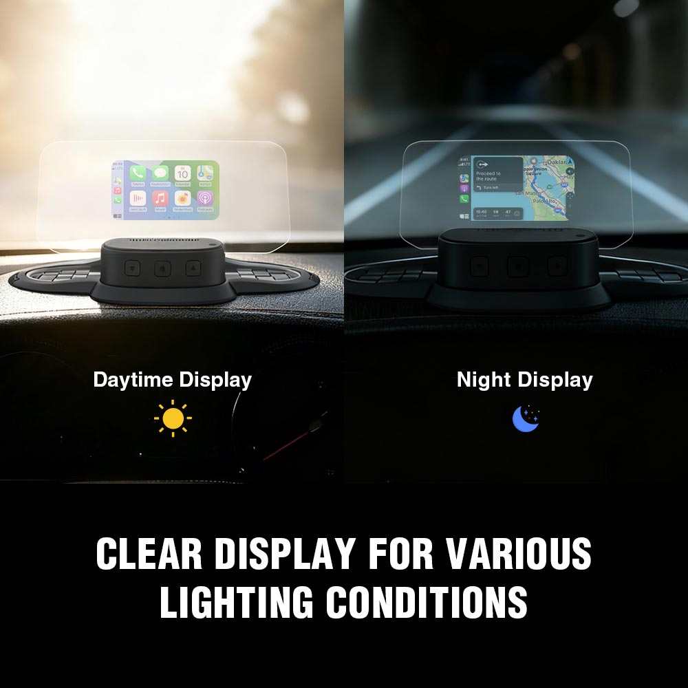 Andream ViViHUD V5 Ultra Car GPS Head Up Display Windshield Projector Speedometer Wireless CarPlay Android Auto Diagnostics Speedometer Navigation