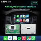 Andream Wireless IOS Carplay Android Auto Retrofit Interface Box For Ford Sync2 Focus Fiesta Escape 2013-2019 Central MMI Media Radio Navigation Upgrade