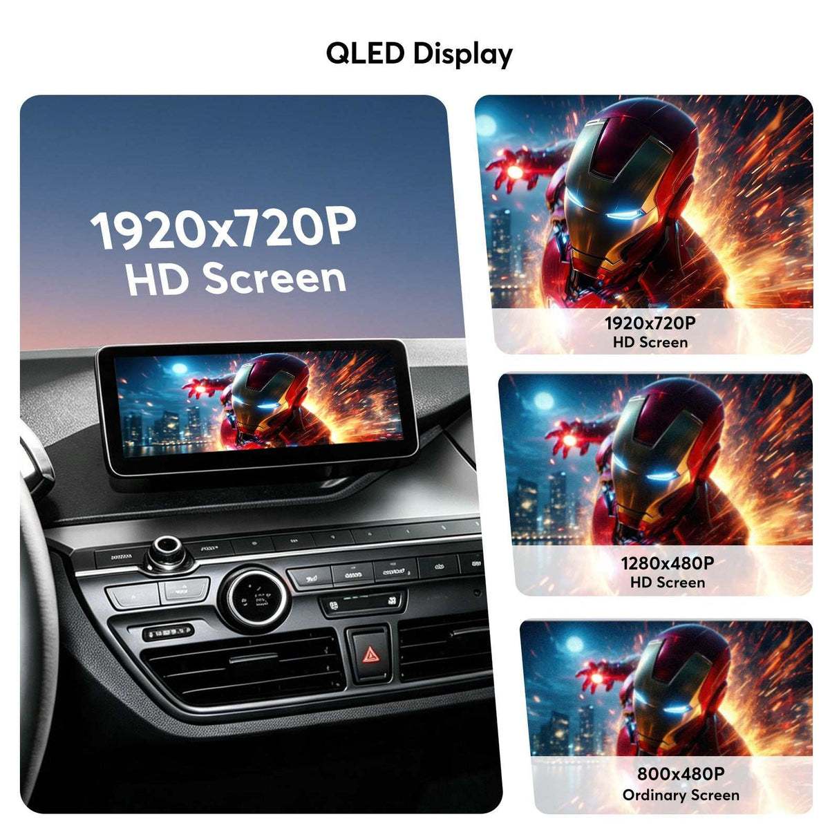 Wireless CarPlay/Android Auto 10.25" Android 14.0 8G+128G Qualcomm Octa-core Multimedia Player For BMW I3 I8 2018-2022 GPS Navi