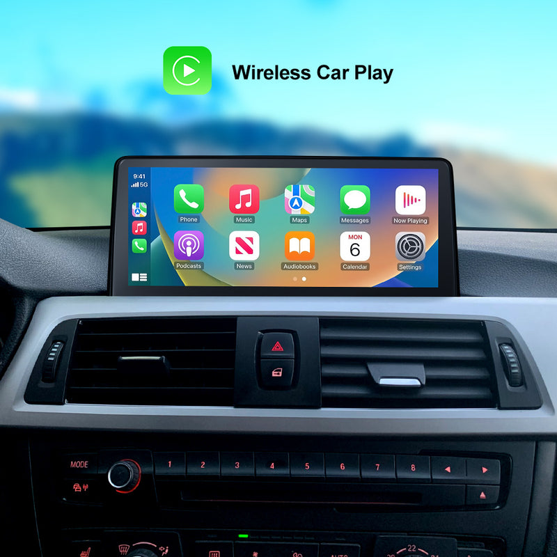 BMW F30 Android Monitor + Wireless Apple Carplay  BMW F30 Android Monitor  - 10.25 Inches Wide Screen Display (Touch Screen) - Built In Wireless Apple  Carplay For more information you can