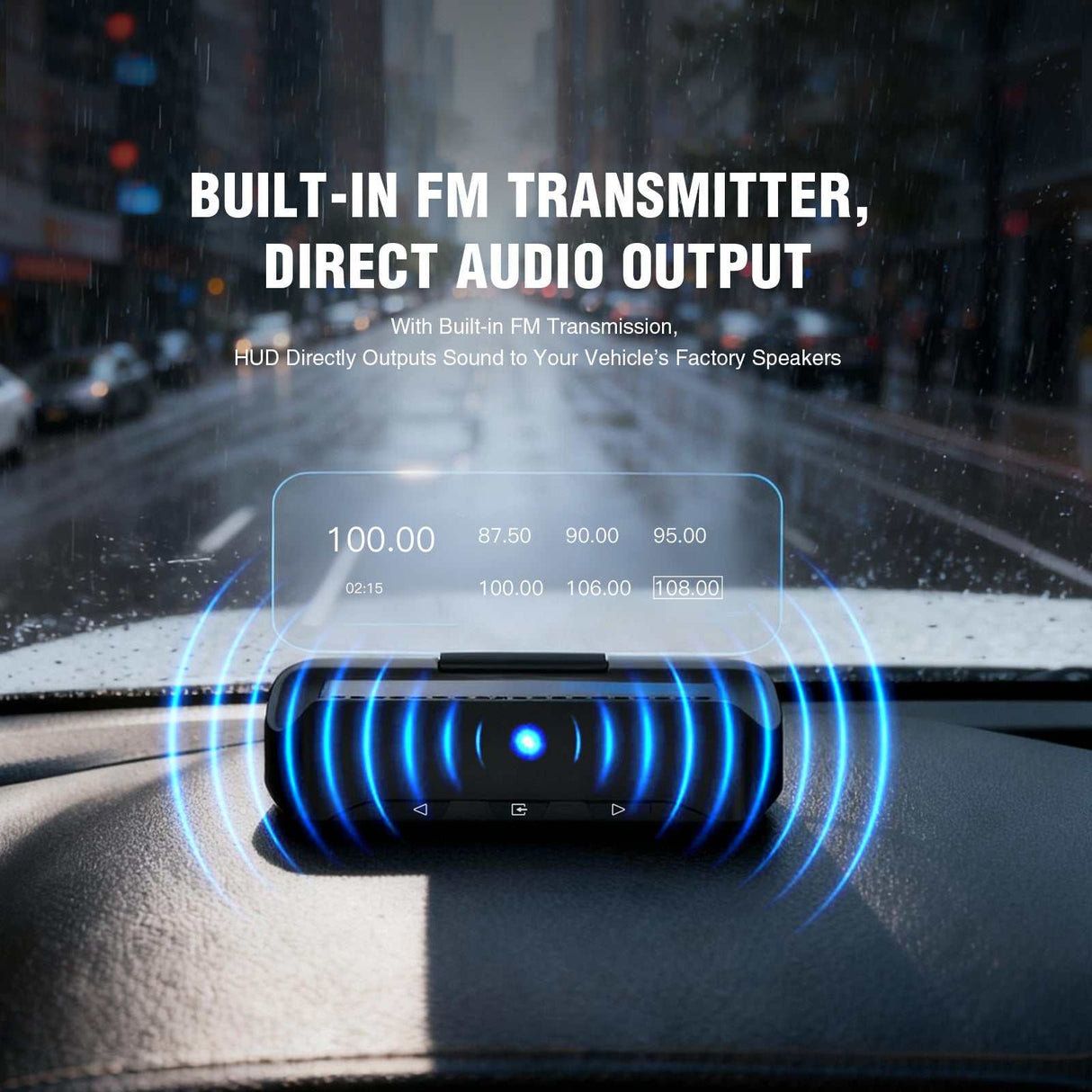 Andream VIVIHUD V3-SE Car Automotive Universal HUD Head Up Display System Supports Apple CarPlay And Android Auto Real Time Navigation Call Music