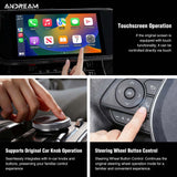 1cm ultra-thin 2-in-1 wireless CarPlay and Android Auto USB smart box with automatic connection and voice control. For Volvo Benz MG Kia Chery VM Toyota Hyundai
