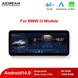 Wireless CarPlay/Android Auto 10.25" Android 14.0 8G+128G Qualcomm Octa-core Multimedia Player For BMW I3 I8 2018-2022 GPS Navi